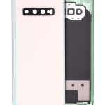 Samsung Galaxy S10 Plus İle Uyumlu Arka Kapak Camı Kamera Lensli (Service Pack) (Prizma Beyazı)