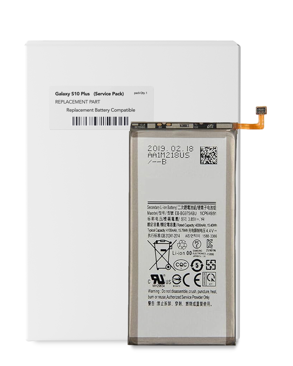 Samsung Galaxy S10 Plus İle Uyumlu Batarya Pil (Servis Paketi) - Görsel 3