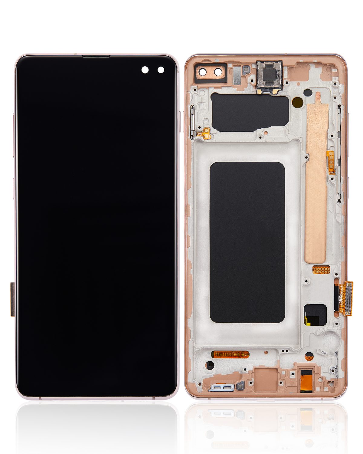 Samsung Galaxy S10 Plus İle Uyumlu Çerçeveli ekran LCD Ekranı (Parmak İzi Sensörü Olmadan) (Satış Sonrası Plus: TFT) (Flamingo Pembesi) - Görsel 2