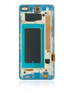 Samsung Galaxy S10 Plus İle Uyumlu Çerçeveli ekran LCD Ekranı (Parmak İzi Sensörü Olmadan) (Satış Sonrası Plus: TFT) (Prizma Mavisi) - Görsel 4
