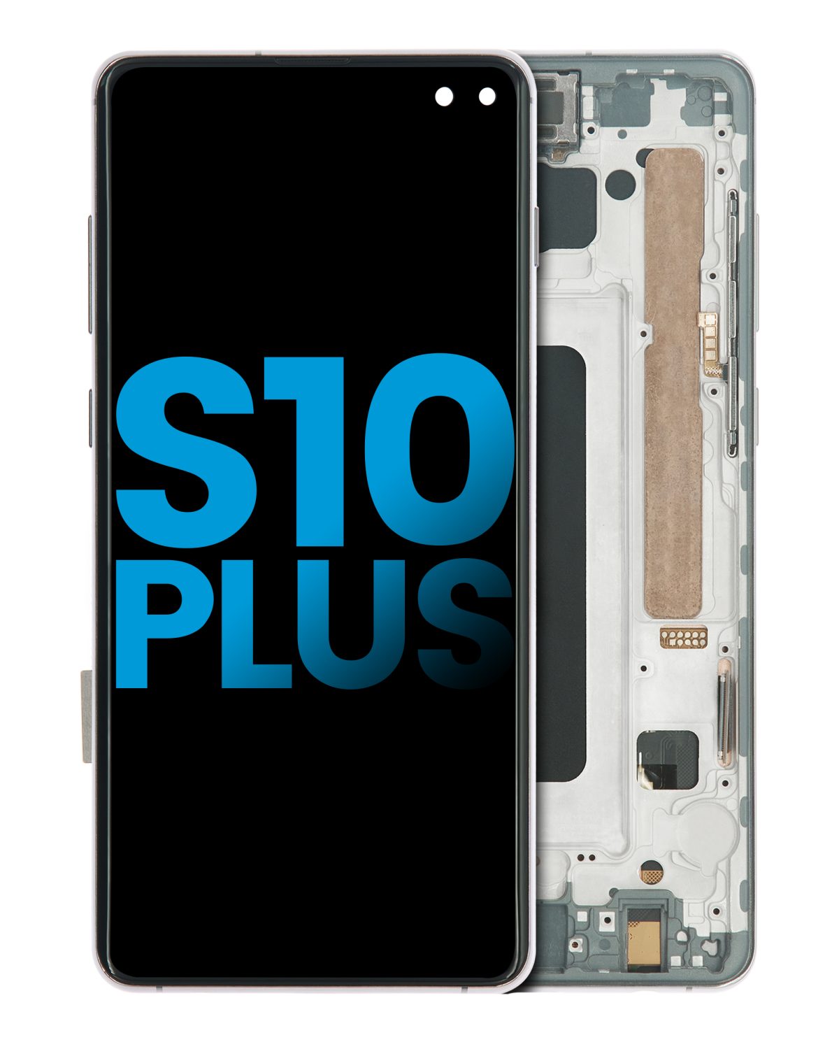 Samsung Galaxy S10 Plus İle Uyumlu Çerçeveli ekran LCD Ekranı (Parmak İzi Sensörü Olmadan) (Satış Sonrası Plus: TFT) (Prizma Seramik Siyah)