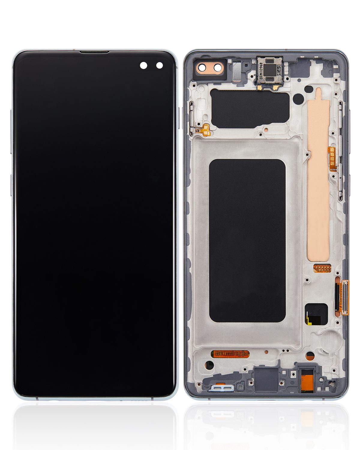 Samsung Galaxy S10 Plus İle Uyumlu Çerçeveli ekran LCD Ekranı (Parmak İzi Sensörü Olmadan) (Satış Sonrası Plus: TFT) (Prizma Yeşili) - Görsel 2