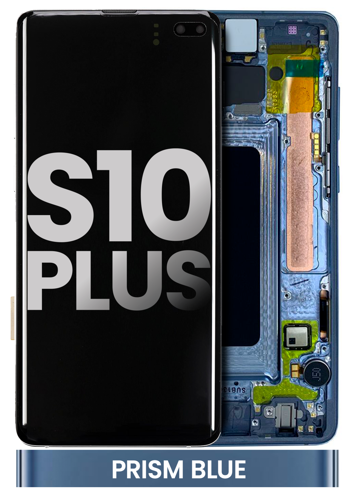 Samsung Galaxy S10 Plus İle Uyumlu Çerçeveli ekran Orijinal Ekranı (Prizma Mavisi) - Görsel 3