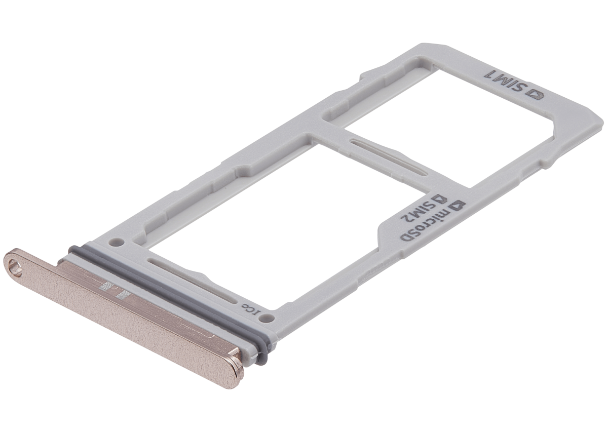 Samsung Galaxy S10 Plus İle Uyumlu Çift Sim Kart Tepsisi S10 Plus S10E (Gül Altını) - Görsel 4