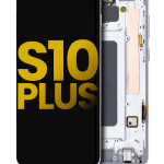 Samsung Galaxy S10 Plus İle Uyumlu İçin Çerçeveli ekran Orijinal (Prizma Beyazı)  Orijinal Ekranı