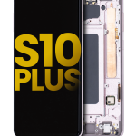 Samsung Galaxy S10 Plus İle Uyumlu İçin Çerçeveli ekran Orijinal (Seramik Beyaz)  Orijinal Ekranı