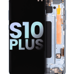 Samsung Galaxy S10 Plus İle Uyumlu İçin Çerçeveli ekran (Service Pack) (Prizma Mavisi)  Orijinal Ekranı Uyumlu