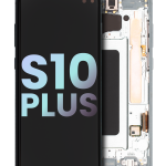 Samsung Galaxy S10 Plus İle Uyumlu İçin Çerçeveli ekran (Service Pack) (Prizma Yeşili)  Orijinal Ekranı Uyumlu