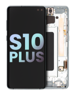 Samsung Galaxy S10 Plus İle Uyumlu İçin Çerçeveli ekran (Service Pack) (Prizma Yeşili)  Orijinal Ekranı Uyumlu