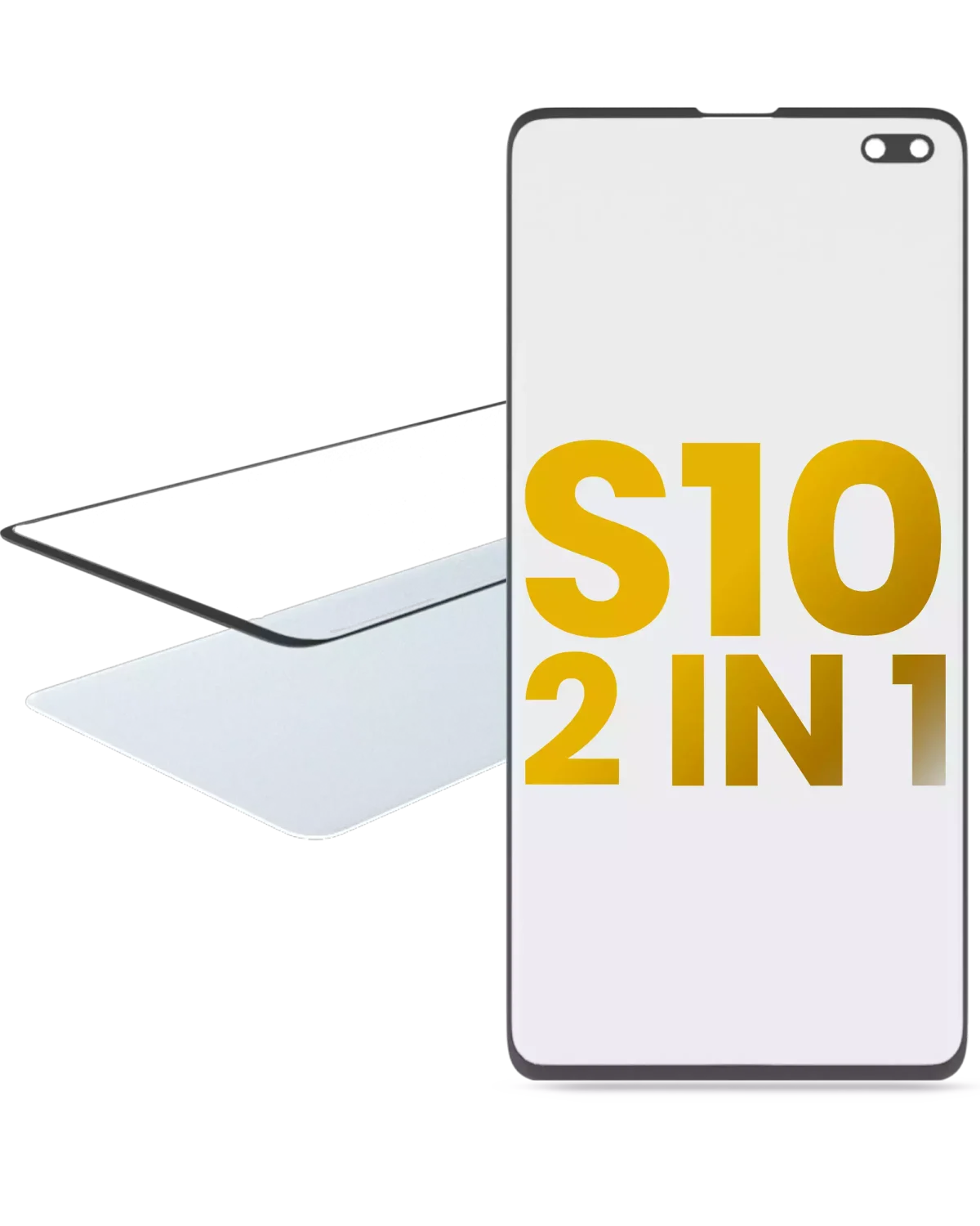 Samsung Galaxy S10 Plus İle Uyumlu OCA Önceden Kurulu 2'si 1 Arada Ön Cam - Görsel 6