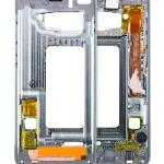 Samsung Galaxy S10 Plus İle Uyumlu Orta Çerçeve Muhafaza (Küçük Parçalarla) (Seramik Beyaz)