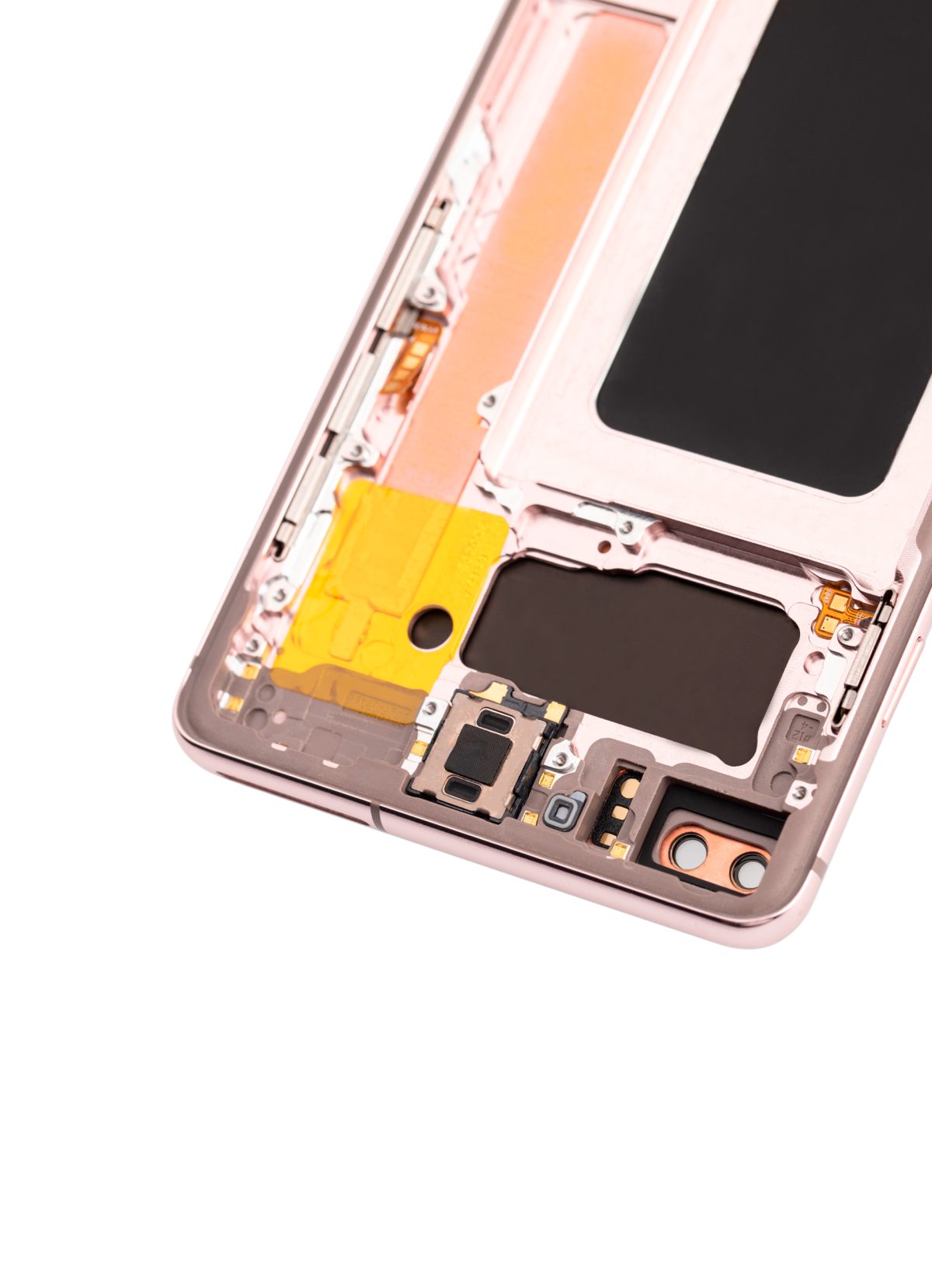 Samsung Galaxy S10 Plus İle Uyumlu (Service Pack) (Flamingo Pembesi) Çerçeveli ekran Orijinal Ekranı - Görsel 6