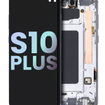 Samsung Galaxy S10 Plus İle Uyumlu (Service Pack) (Prizma Beyazı) Çerçeveli ekran Orijinal Ekranı