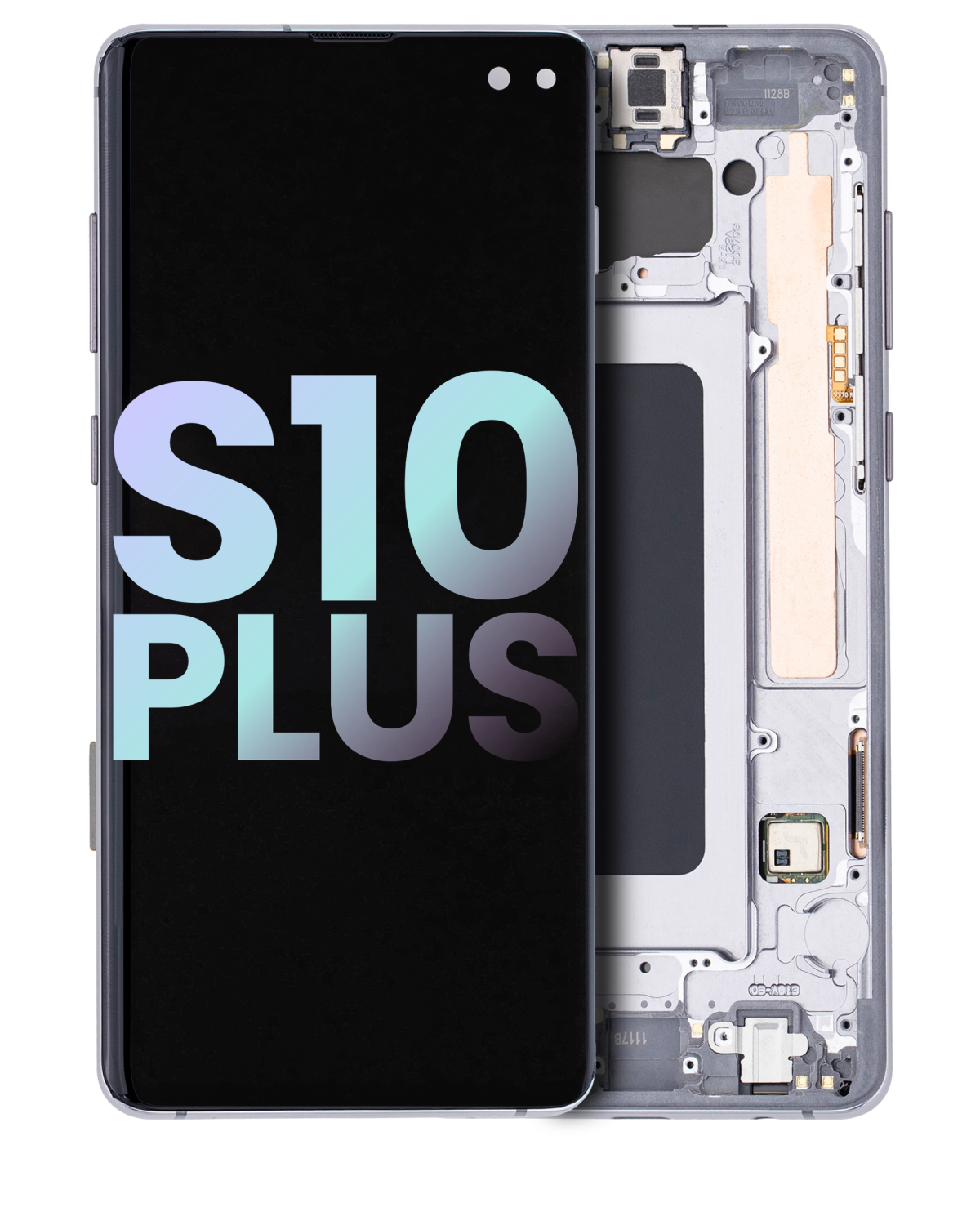 Samsung Galaxy S10 Plus İle Uyumlu (Service Pack) (Prizma Seramik Siyah) Çerçeveli ekran Orijinal Ekranı