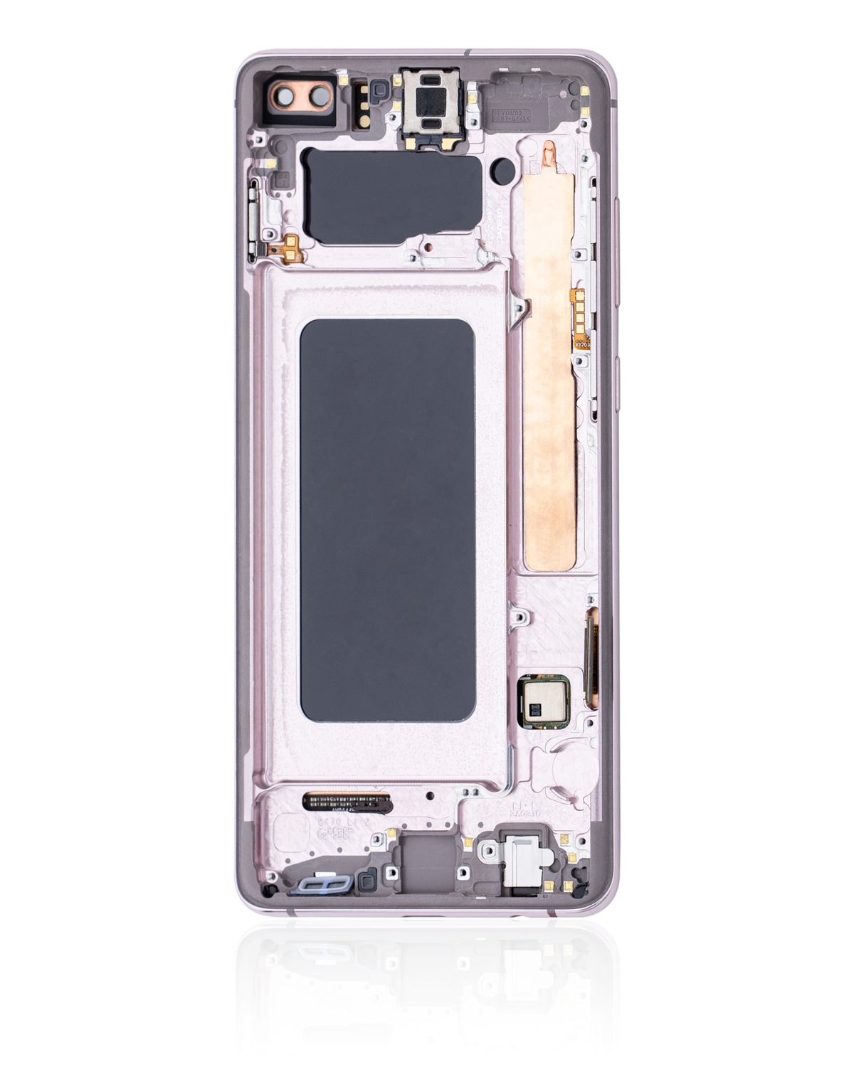 Samsung Galaxy S10 Plus İle Uyumlu (Service Pack) (Seramik Beyaz) Çerçeveli ekran Orijinal Ekranı - Görsel 2