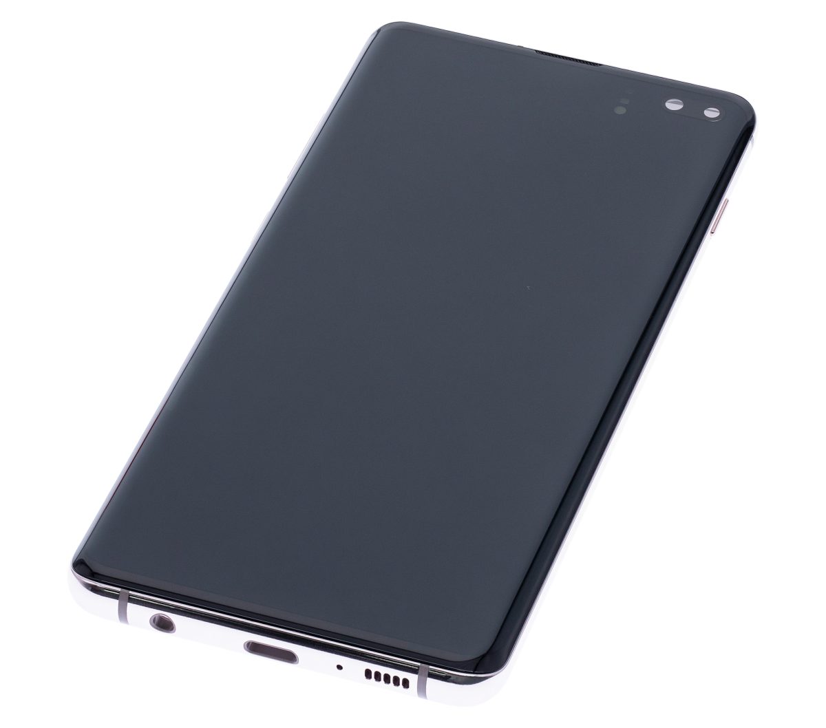 Samsung Galaxy S10 Plus İle Uyumlu (Service Pack) (Seramik Beyaz) Çerçeveli ekran Orijinal Ekranı - Görsel 4