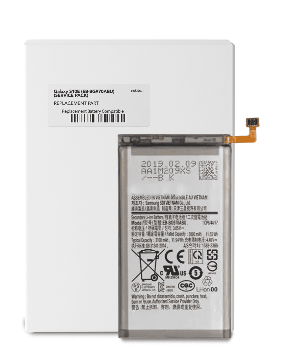 Samsung Galaxy S10 e İle Uyumlu Batarya Pil (Servis Paketi)