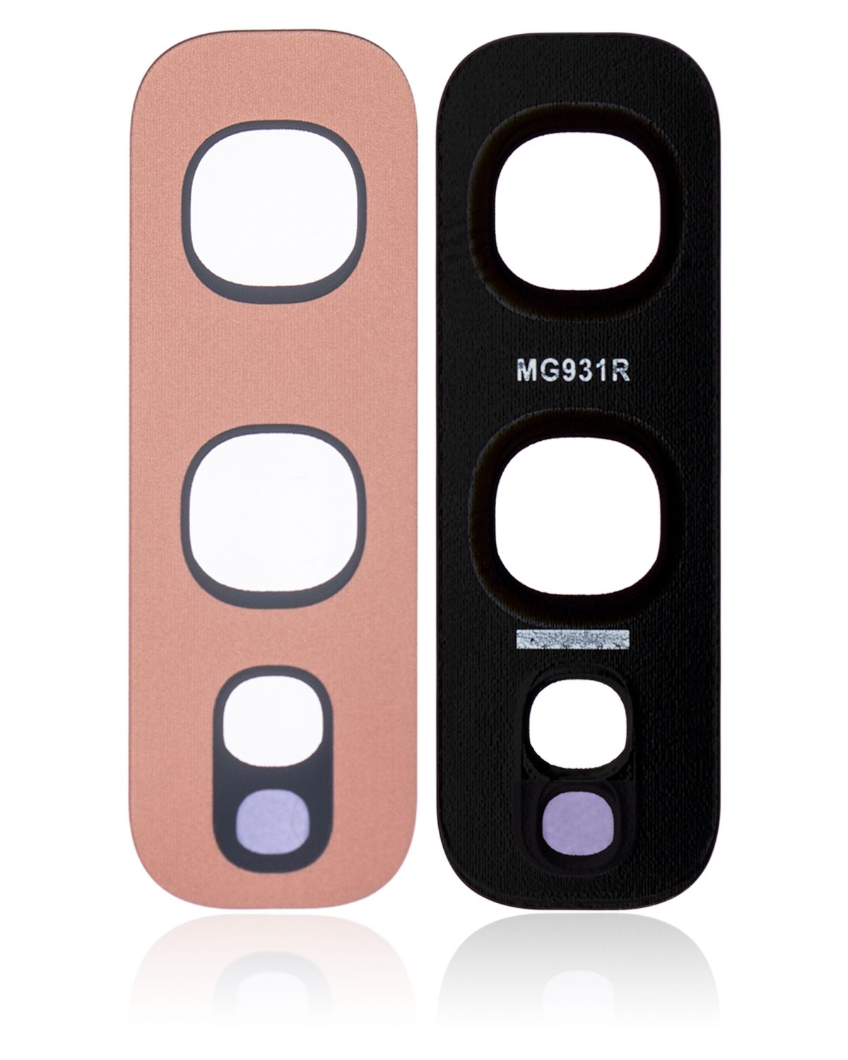 Samsung Galaxy S10E İle Uyumlu Arka Kamera Lensi (Sadece Cam) Yapışkanlı E (Flamingo Pembesi) (10'lu Paket) - Görsel 2