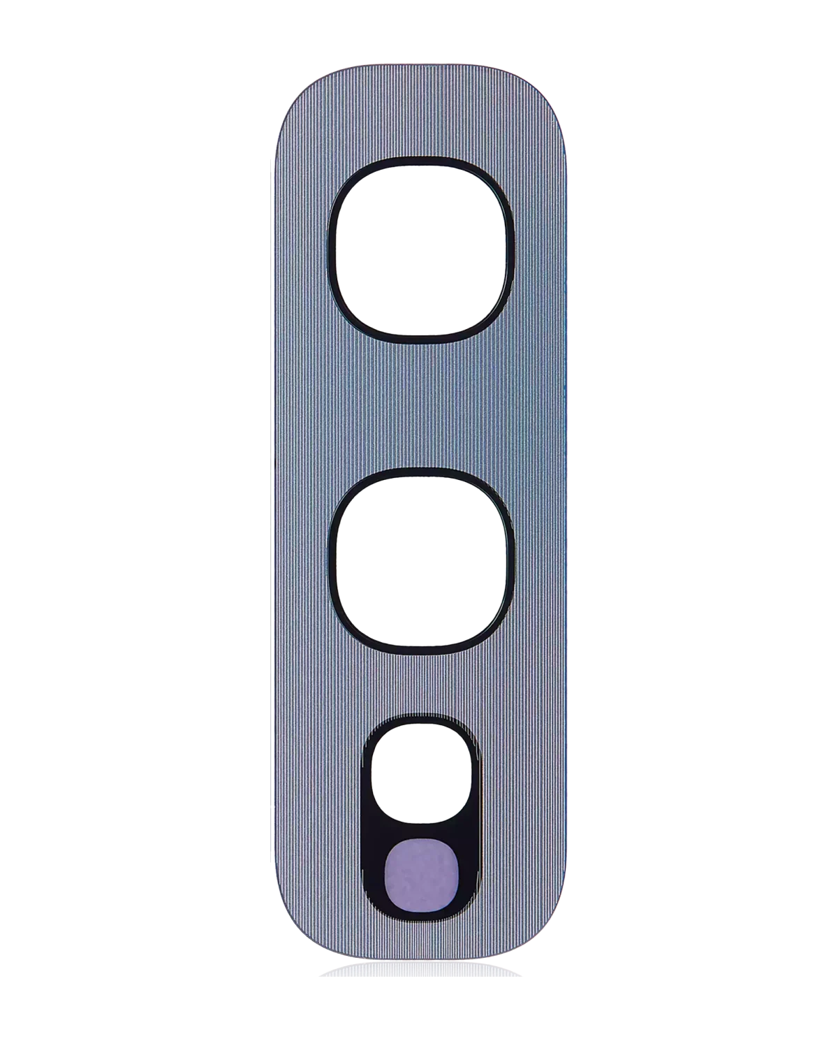 Samsung Galaxy S10E İle Uyumlu Arka Kamera Lensi (Sadece Cam) Yapışkanlı E (Gümüş)