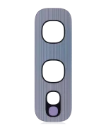 Samsung Galaxy S10E İle Uyumlu Arka Kamera Lensi (Sadece Cam) Yapışkanlı E (Gümüş)