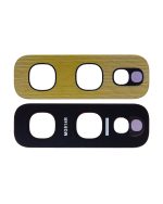 Samsung Galaxy S10E İle Uyumlu Arka Kamera Lensi (Sadece Cam) Yapışkanlı E (Sarı) - Görsel 2
