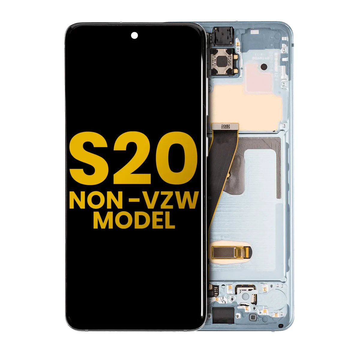 Samsung Galaxy S20 4G İle Uyumlu 5G Çerçeveli ekran Orijinal Ekranı (Verizon Olmayan 5G UW Çerçevesi) Orijinal (Bulut Mavisi) - Görsel 2
