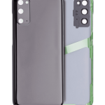 Samsung Galaxy S20 5G İle Uyumlu Arka Kapak Camı Kamera Lensiyle  (Aftermarket Plus) (Cosmic Black)