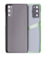 Samsung Galaxy S20 5G İle Uyumlu Arka Kapak Camı Kamera Lensiyle  (Aftermarket Plus) (Cosmic Black)