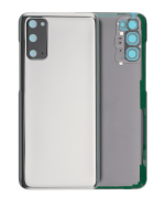 Samsung Galaxy S20 5G İle Uyumlu Arka Kapak Camı Kamera Lensiyle  (Aftermarket Plus) (Kozmik Gri)
