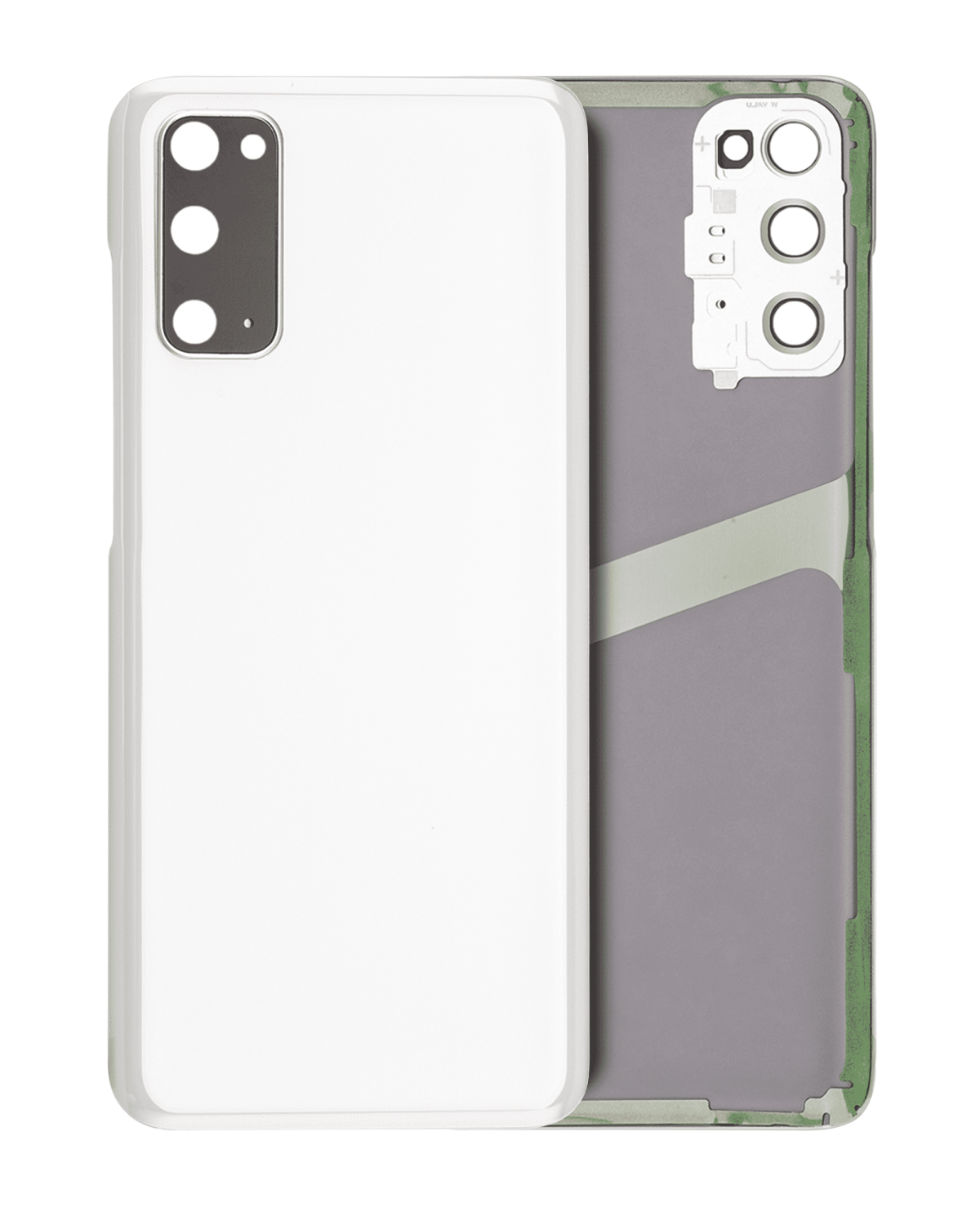 Samsung Galaxy S20 5G İle Uyumlu Arka Kapak Camı Kamera Lensiyle  (Bulut Beyazı)