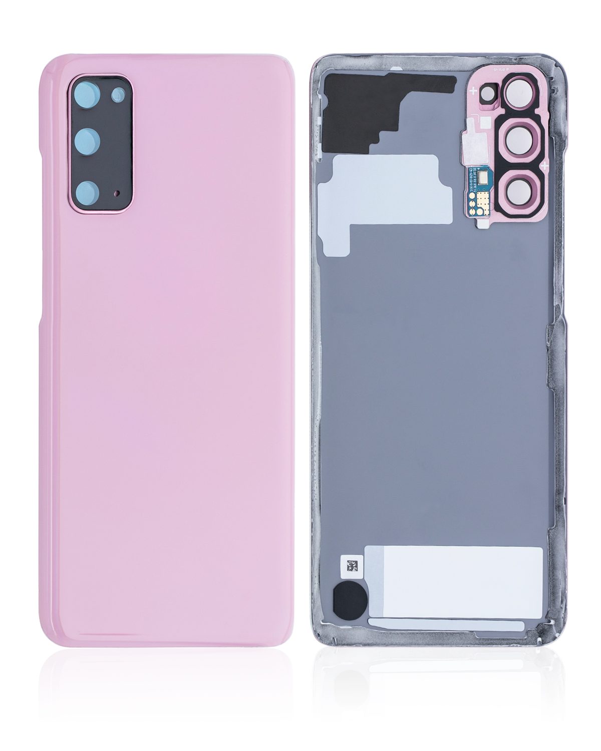Samsung Galaxy S20 5G İle Uyumlu Arka Kapak Camı Kamera Lensiyle (Servis Paketi) (Bulut Pembesi) - Görsel 2