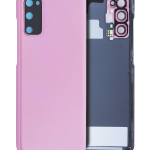 Samsung Galaxy S20 5G İle Uyumlu Arka Kapak Camı Kamera Lensiyle (Servis Paketi) (Bulut Pembesi)