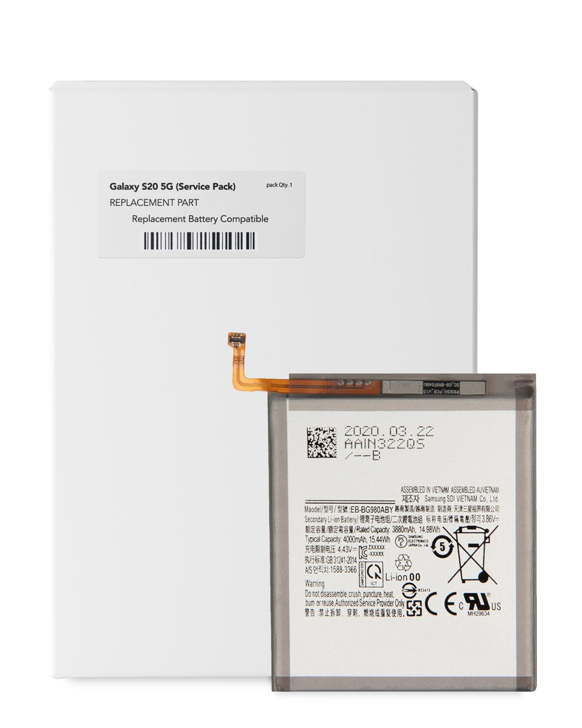 Samsung Galaxy S20 5G İle Uyumlu Batarya Pil (Servis Paketi)