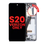 Samsung Galaxy S20 5G İle Uyumlu Çerçeveli ekran Orijinal Ekranı (Sadece Verizon 5G UW Çerçevesi) (Bulut Beyazı)