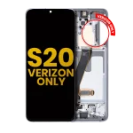 Samsung Galaxy S20 5G İle Uyumlu Çerçeveli ekran Orijinal Ekranı (Sadece Verizon 5G UW Çerçevesi) Orijinal (Bulut Beyazı)