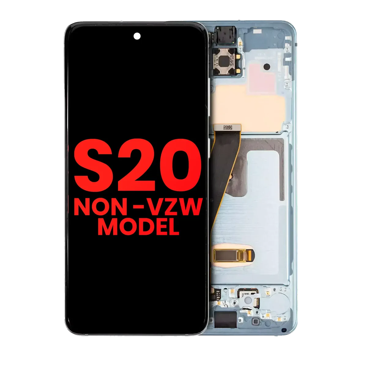 Samsung Galaxy S20 5G İle Uyumlu Çerçeveli ekran Orijinal Ekranı (Verizon Olmayan 5G UW Çerçevesi) (Bulut Mavisi)