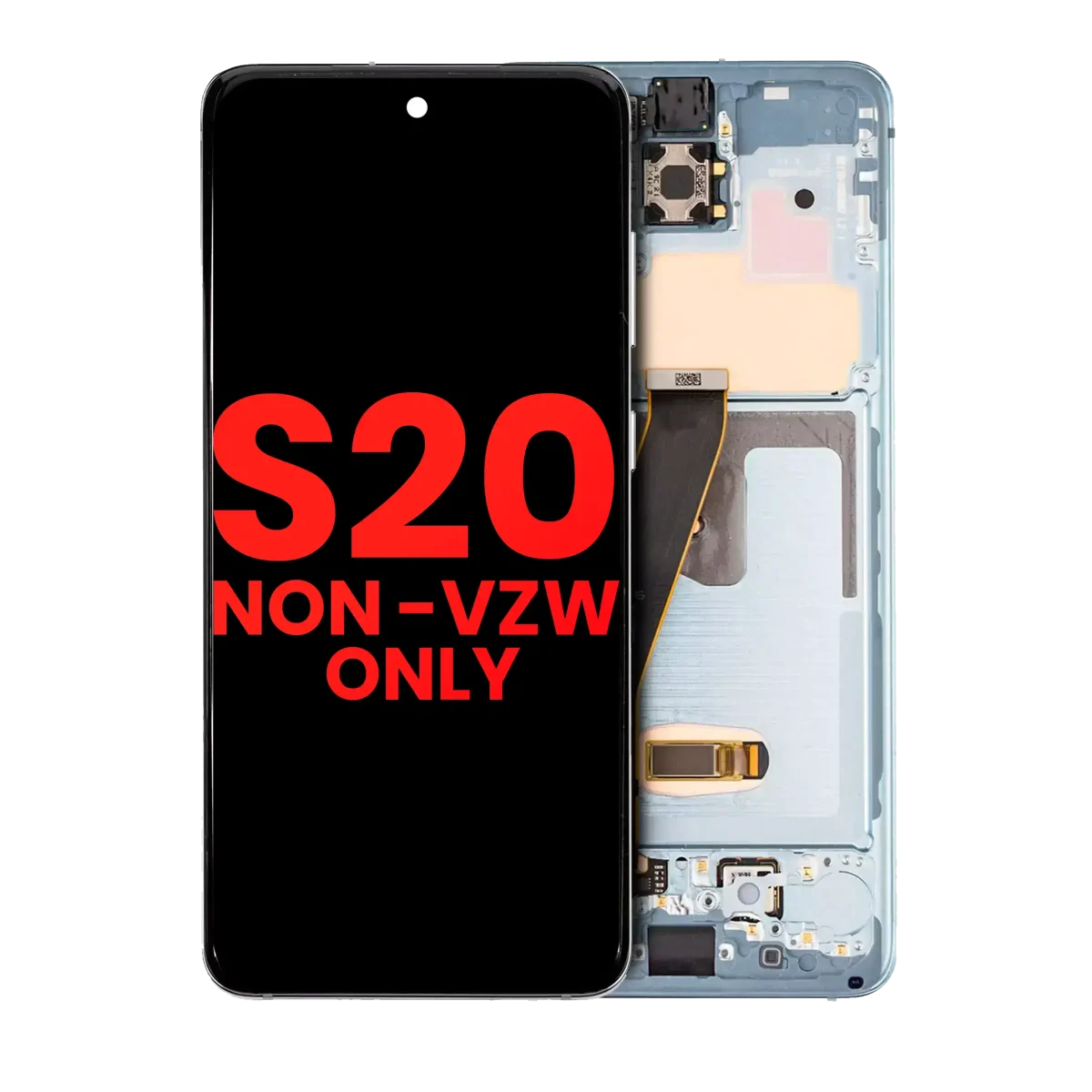 Samsung Galaxy S20 5G İle Uyumlu Çerçeveli ekran Orijinal Ekranı (Verizon Olmayan 5G UW Çerçevesi) (Bulut Mavisi) - Görsel 3