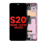 Samsung Galaxy S20 5G İle Uyumlu Çerçeveli ekran Orijinal Ekranı (Verizon Olmayan 5G UW Çerçevesi) (Bulut Pembesi)
