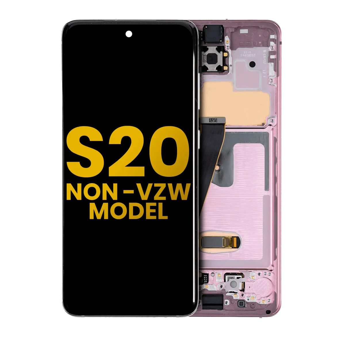 Samsung Galaxy S20 5G İle Uyumlu Çerçeveli ekran Orijinal Ekranı (Verizon Olmayan 5G UW Çerçevesi) Orijinal (Bulut Pembesi) - Görsel 2