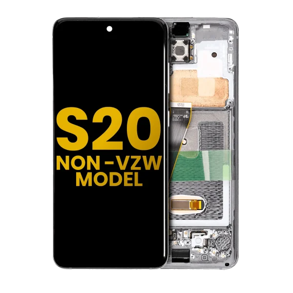Samsung Galaxy S20 5G İle Uyumlu Çerçeveli ekran Orijinal Ekranı (Verizon Olmayan 5G UW Çerçevesi) Orijinal (Kozmik Gri)