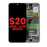 Samsung Galaxy S20 5G İle Uyumlu (Verizon Olmayan 5G UW Çerçeve) (Kozmik Gri) Çerçeveli ekran Orijinal Ekranı