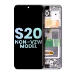 Samsung Galaxy S20 5G İle Uyumlu (Verizon Olmayan 5G UW Çerçeve) (Servis Paketi) (Bulut Beyazı) Çerçeveli ekran Orijinal Ekranı