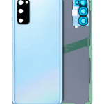 Samsung Galaxy S20 Arka İle Uyumlu Kapak Camı Kamera Lensiyle Uyumlu (Servis Paketi) (Bulut Mavisi)