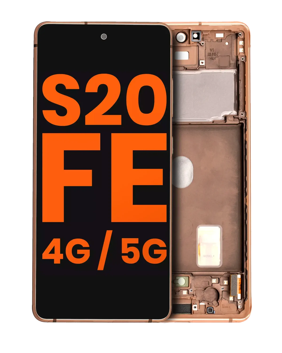 Samsung Galaxy S20 FE İle Uyumlu 4G 5G Çerçeveli ekran Orijinal Ekranı (Leke: A Sınıfı) (Bulut Turuncusu)
