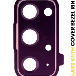 Samsung Galaxy S20 FE İle Uyumlu 4G 5G Kapaklı Arka Kamera Lensi Çerçeveli Halkalı (Mor)