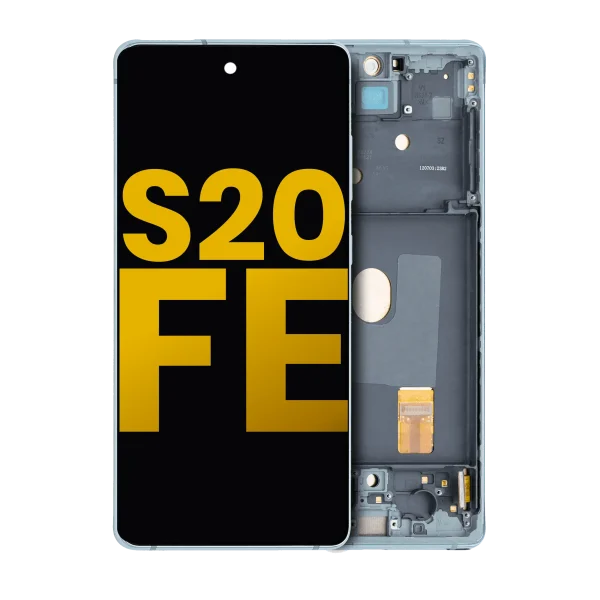 Samsung Galaxy S20 FE İle Uyumlu 4G 5G Orijinal Çerçeveli ekran Orijinal Ekranı (Cloud Mint)