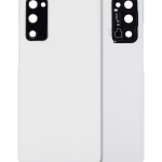 Samsung Galaxy S20 FE İle Uyumlu 5G Arka Kapak Cam Kamera Lensli (Aftermarket Plus) (Bulut Beyazı)