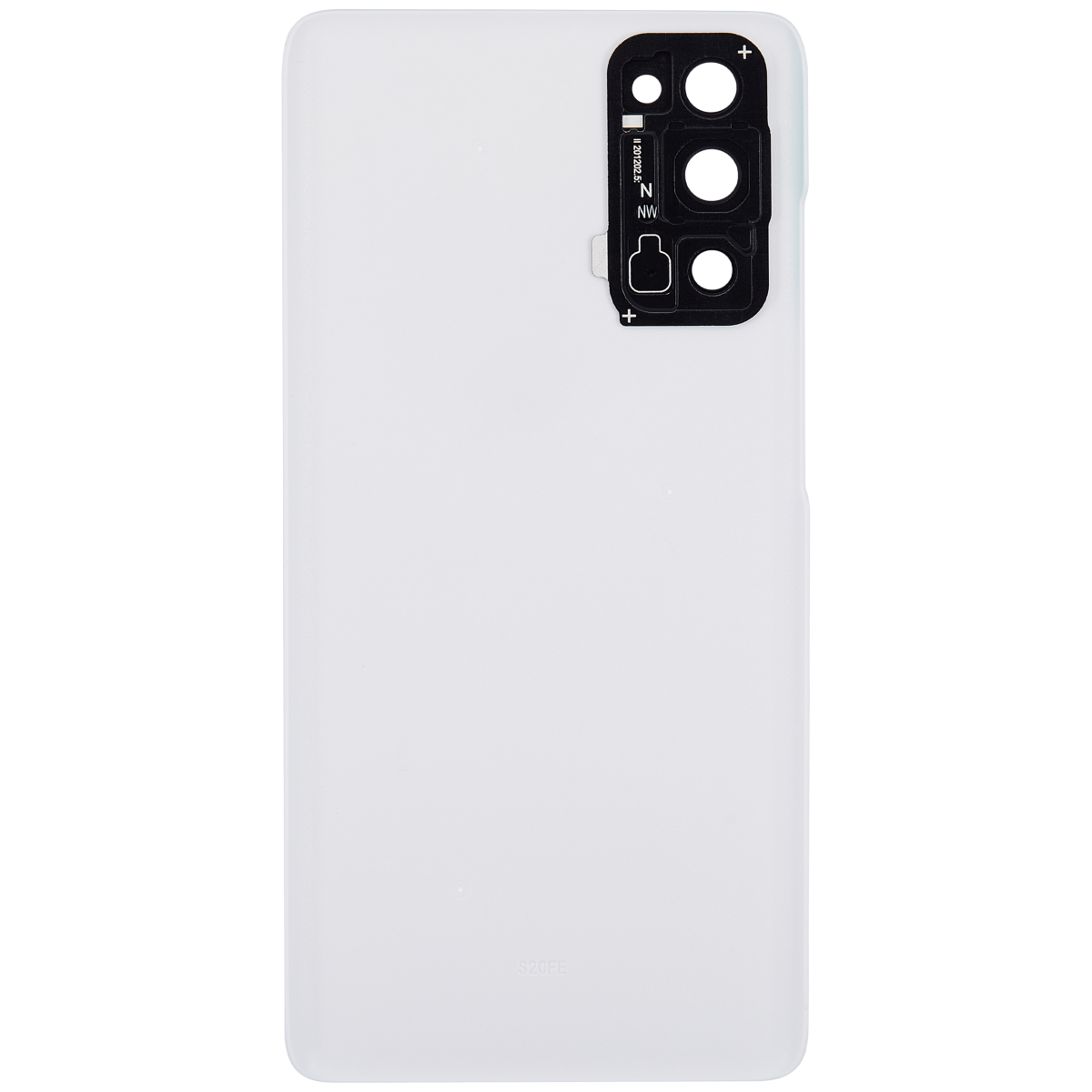 Samsung Galaxy S20 FE İle Uyumlu 5G Arka Kapak Cam Kamera Lensli (Aftermarket Plus) (Bulut Beyazı) - Görsel 4