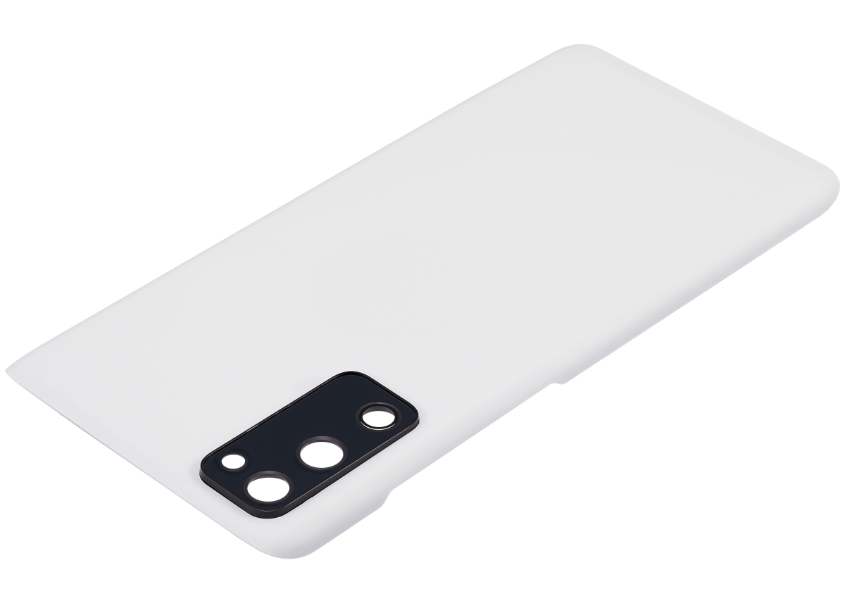 Samsung Galaxy S20 FE İle Uyumlu 5G Arka Kapak Cam Kamera Lensli (Aftermarket Plus) (Bulut Beyazı) - Görsel 5