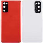 Samsung Galaxy S20 FE İle Uyumlu 5G Arka Kapak Cam Kamera Lensli (Aftermarket Plus) (Bulut Kırmızısı) - Görsel 2